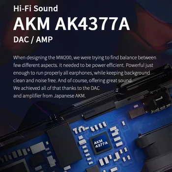 Shanling MW200 AK4377A CSR8675 Bluetooth 5.0 Decote Esportes MMCX Cabo de Fone de ouvido Adaptador de Codecs IPX4 LDAC LHDC aptX HD