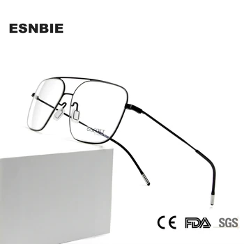 Ultraleve Liga De Óculos De Armação De Homens Praça Miopia Óptico Prescrição De Óculos Com Armação Para O Sexo Masculino Piloto Coreano Óculos De Armação