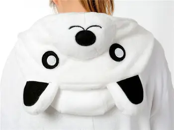 HKSNG Adultos Inverno Animais dos desenhos animados Brancos Urso Polar Kigu Macacão de Natal Meninas de Pijama Pijama Fantasia Global Em Venda Kigu