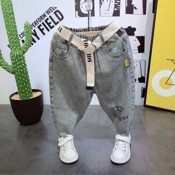 Toddler Boys Clothing Sets White Shirt Casual Knit Vest Jeans Kids Tracksuit 3pcs 3 4 5 6 7 Year Baby Clothes Sport Suit For Boy