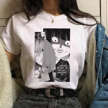 Novos Gráficos de Anime Japonês Kakegurui Jabami Yumeko Roupas de Verão T-shirt Mulher Harajuku Ulzzang Kawaii Casual Tee Tops, T-shirt