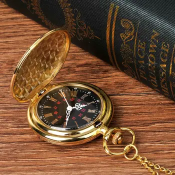 Grande Relógio De Bolso De Ouro Duplo Display Romano Rosto Vendas Diretas Da Fábrica 8823