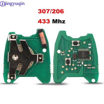 Jingyuqin 2 Botões de PEDIR Remota Key Fob Controlador Para PEUGEOT 206, 307 433MHZ Com PCF7961 Transponder Chip