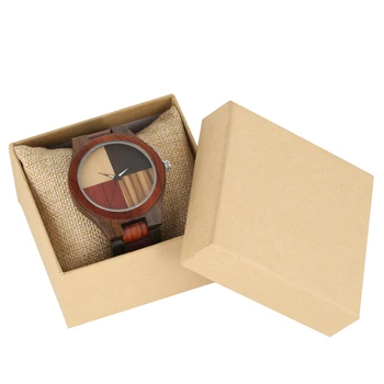 Nova Moda Quartzo de Madeira do Relógio Masculino Emenda Cor de Madeira maciça Relógios de Marcação Relógio Homens de Presente da Alta Qualidade relogios masculinos