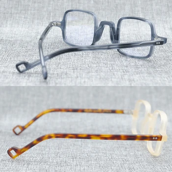 Único nicho de personalidade frameHandmade Acetato de Óculos de Homens, Mulheres do Vintage Praça de Óculos com Armação de Opictal Quadros de Limpar Óculos