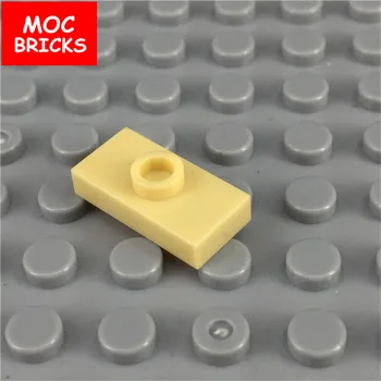 50pcs/monte MOC Tijolos DIY Colorido 1X2 Placas Modificado 1 Stud ajuste com 3794b figura de Ação Building Blocks CRIANÇAS Presentes
