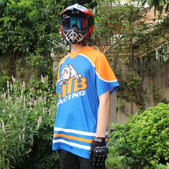 Seca rápido, respirável motocross jersey superior de Ciclismo t-Shirt MTB Downhill usar mangas curtas sublimado roupas