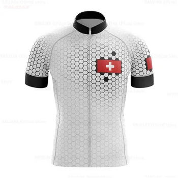 2020 Mens Suíça Bandeira Nacional De Ciclismo Jersey Branco Clássico De Verão Eco-Friendly Do Vestuário Bike Road Team Bicicleta Wear