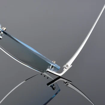 Moda masculina Óculos de Titânio Óculos sem aro Moldura do Diamante Decorações de Moldura Óptica com Prescrição de Vidro NOVO oculos 6625