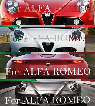 7pcs/set 40mm 56mm 74mm Alfa Romeo Auto Acessórios, Estilo Carro Emblema Adesivo Emblema Decalques Nova Cor Prata Preto Vermelho