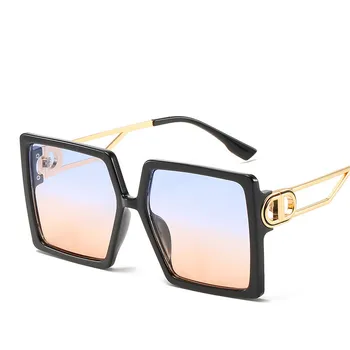 Novo Top de Qualidade Praça Óculos de sol das Mulheres da Marca do Designer de 2021 Tendência Gradiente de Óculos de Sol Senhora Vintage de Viagens, Óculos UV400 Tons