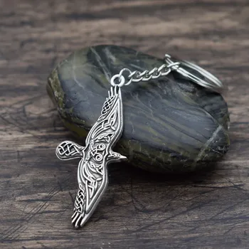 SanLan Viking Nórdico Raven chaveiro Amuleto Chave de Vôo de galinha-Águia de Totem Chaveiro Ave Credo Talismã o Presente da Jóia