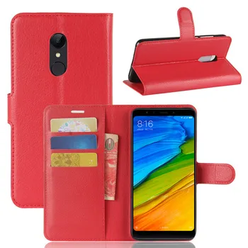 Flip Case Capa de Couro para Xiaomi Redmi 5 Plus para Xiaomi Redmi 5 16GB 3GB 32GB 64GB Tampa do Telefone Carteira de Caso com Suporte