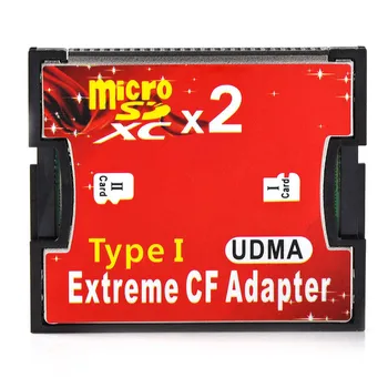 Porta dupla Slot TF Micro SD SDHC Extremos Tipo I Compact Flash CF Leitor de Cartão de Memória Adaptador Conversor