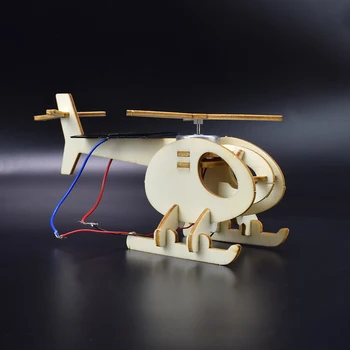 Solar Modelo de helicóptero Kits de Brinquedos de DIY Graffiti feito a mão Aeronave Experiência de Montagem de Modelos de Brinquedo Educativo para as Crianças Hobbies