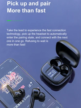 TWS Fone de ouvido Bluetooth 5.0 Fone de ouvido sem Fio Impermeável Graves Profundos Fones de ouvido sem Fio Verdadeiro Fone de ouvido Estéreo Com Microfone Fone de ouvido Sport