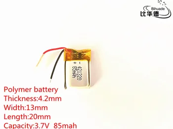 3,7 V,85mAH,421320 PLIB; polímero de lítio ion / Li-íon da bateria para o GPS,mp3,mp4,mp5,dvd,bluetooth,modelo de brinquedo móvel bluetooth