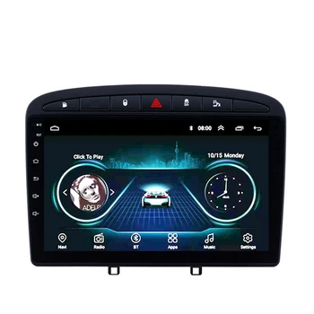 Um Andróide de 9 polegadas Car Multimedia Player para o Peugeot 308 308SW RCZ, 408 2010-2016 estéreo GPS de navegação de Apoio a BT, WIFI FM