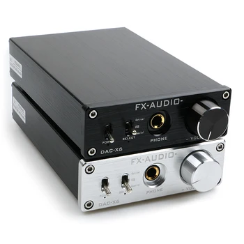 FX-DAC de ÁUDIO-X6 MINI hi-fi 2.0 Digital Descodificador de Áudio DAC 24 bits/96 khz Entrada USB/Coaxial/Óptica de Saída RCA/ Amplifie