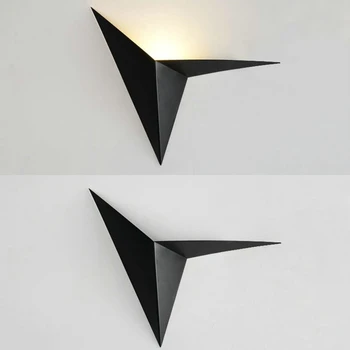 Simples triângulo de parede, lâmpada do diodo emissor de luz 3W Ferro de Arte de parede de quarto de luz de cabeceira, luzes da sala de estar no corredor da escada de iluminação Lâmpadas do candeeiro de Parede