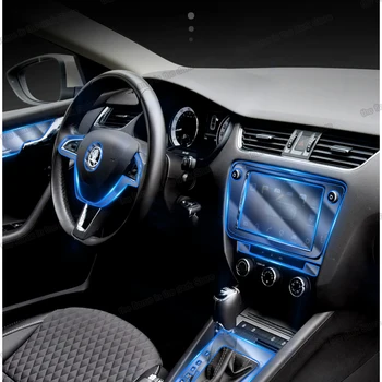 Lsrtw2017 LCD Interior do Carro engrenagem painel de navegação gps tela de Cinema Central Controlo de Etiqueta para skoda octavia 2018 2019 2020