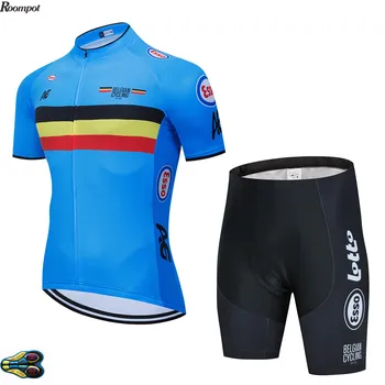 2020 Bélgica Cycling Bicicleta de Vestuário Jersey Seca Rápido Mens Bicicleta Roupas de Verão, a Equipe de Ciclismo de Camisolas 20D Gel de Bicicleta Conjunto de Shorts