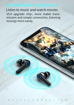 M19 Fones de ouvido TWS Fone de ouvido Controle de Toque sem Fio Bluetooth 5.1 Fones de ouvido Com Microfone Headset