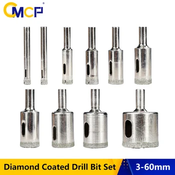 CMCP 3-60mm Revestido de Diamante Broca Conjunto Buraco Viu Telha brocas Para Cerâmica, Vidro, Porcelana, Mármore Perfuração Bits