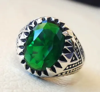 2021 nova chegada vintage Verde oval anel de noivado para homens, presente de aniversário em massa vender o Dia dos Namorados R5073