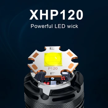 2020 Novas multifunção xhp120 poderoso LED lanterna elétrica da tocha Recarregável usb flash de luz xhp70 xhp50 led de Alta potência lanternas