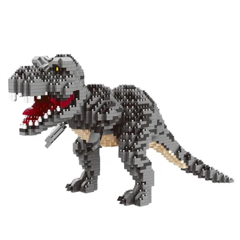 Mini Mundo dos Dinossauros do Jurássico Tiranossauro Rex Velociraptor Conjunto de blocos de Balody Compatível Crianças de Construção de Brinquedo com manual