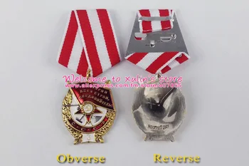 XDM0083 a Ordem da Bandeira Vermelha com o número 3 da segunda guerra mundial URSS Decorações União Soviética Prêmio Militar Bandeira Vermelha CCCP Emblema de Metal