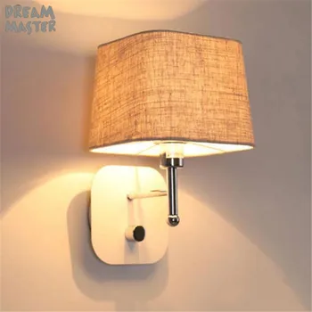 Minimalista Tecido de parede, iluminação moderna lâmpada de cabeceira criativo luzes do quarto escada, corredor, varanda luzes lampada da parete