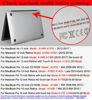 2020 Novas 13Pro A2289 A2251 Caso de Laptop Notebook Tablet Shell Capa Para Apple Macbook Pro Retina de Toque Bar Ar 11 12 13 15 16 