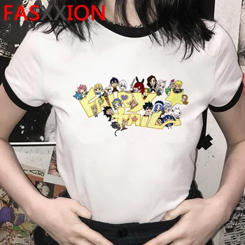Legal de 90 Anime de Fairy Tail Casual Tshirt Homens Harajuku Streetwear Bonito T-shirt Kawaii Gráfico de Verão Camiseta Hip Hop Top Tees Masculinas