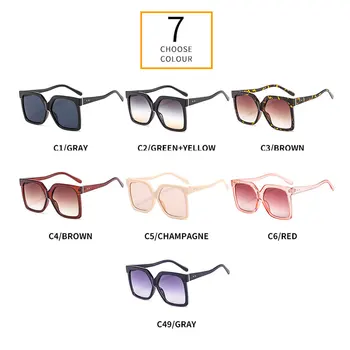 Novo grande quadro estilo de moda das mulheres de óculos de sol unissex personalidade tendência retro óculos de tendências produtos