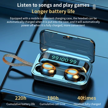 TWS Fones de ouvido Estéreo Bluetooth 5.0 Fones de ouvido com Cancelamento de Ruído Controle de Toque Impermeável sem Fio Fones auriculares audifonos