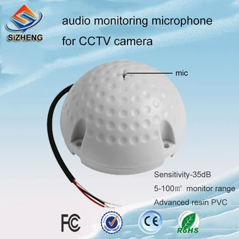 SIZHENG COTT-QD50 de vigilância de Áudio metade da abóbada do CCTV do microfone de som pegar dispositivo para órgãos de segurança pública