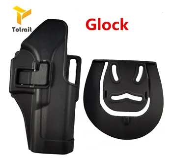 Militar Glock Coldre Tático Glcok Mão Direita Correia Estojo de Arma para Glock 17 19 22 23 31 32 Black Tan