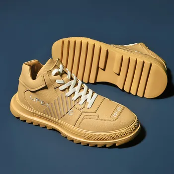 Apartamentos De Microfibra Casual Sapatos Para Homens Conselho Homem Tênis Da Moda Antiderrapante Conforto De Borracha Jovens Da Maré Designer De Sapatos Ao Ar Livre Sapato