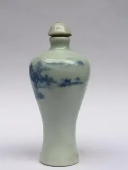 YIZHU CULTUER ARTE Coletadas Antigos Chineses Famille rose de Porcelana Pintura de Paisagem Snuff Bottle Decoração Presente