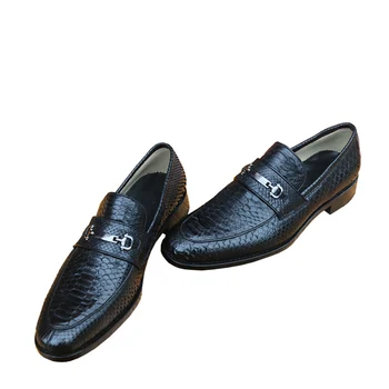 Sipriks Homens Luxo Real Snakeskin Goodyear Sapatas de Deslizamento Clássico No Sapato Vestido Preto Python Sapato Chefe Homens do Escritório de Negócios de Desgaste 46