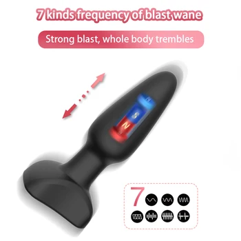 Vibração Butt Plugs Anais Vibrador Magnético Impacto Do Sexo Masculino Massagem De Próstata Controle Remoto Sem Fio Plug Anal Adultos Brinquedo Do Sexo Para O Homem