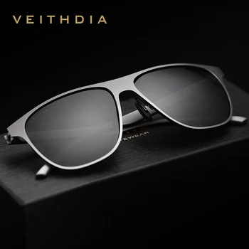 VEITHDIA 2019 Marca Homens Clássico Vintage, Óculos de sol Polarizados Lente UV400 Óculos de Acessórios Masculinos Óculos de Sol Para Homens/Mulheres