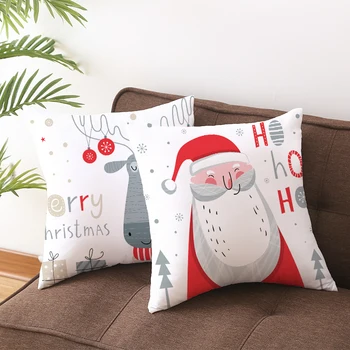 Natal Capa de Almofada Travesseiro para Decoração de Luxo Santa Cruz Fronha Sala de estar Travesseiros De Noel Sofá e Cadeira de Têxteis para o Lar