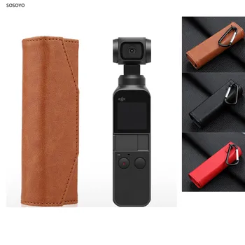 Portátil de Armazenamento do Saco de Couro bolsa Protetora Pendurado Com fivela DJI OSMO Bolso Câmera, Ação de Acessórios de 3 Cores