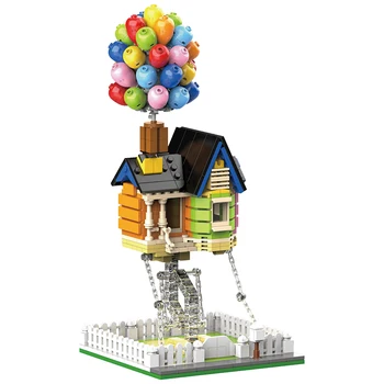 MOC Balão do Castelo Casa de Suspensão Definido 555pcs Blocos de Construção Diy Brinquedos Tijolos Coleção Criativa de Presente de Natal Para Crianças