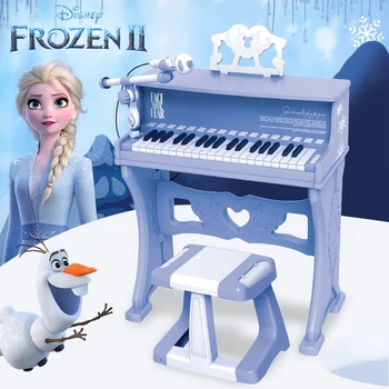 Disney Congelados 2 crianças órgão brinquedo iniciante de educação de infância multi função piano com um microfone menina