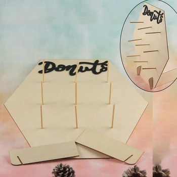 Parede De Madeira Detém Donut Placas De Ficar Pendurado Donuts Tabela De Decoração De Casamento Acessórios Do Chuveiro De Bebê Crianças De Decoração De Festa De Aniversário