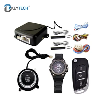 OkeyTech 433Mhz 12V Assista Controle de Alarme de Carro Sistema Inteligente de Estacionamento de Chave de cd, Entrada Sem chave, Sistema de Motor de arranque Remoto o Botão Start Stop